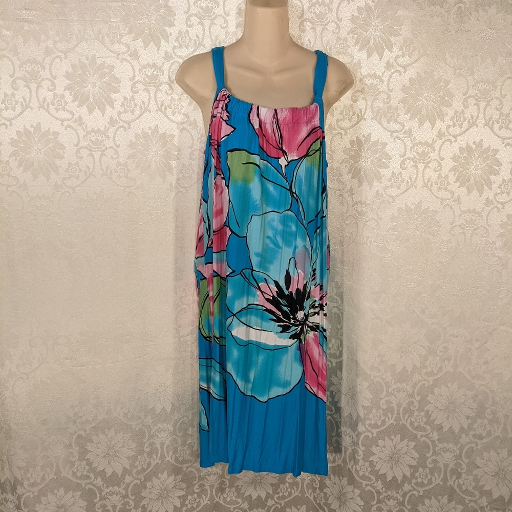 Spense Floral Spaghetti Strap Dress Size L